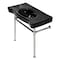 Fauceture VPB136K6ST Imperial Console Sink Basin W/Stainless Steel Leg, Blk/Nkl VPB136K6ST - alternate 1